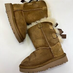 UGG Tan Kids Boots with Cream Fur
